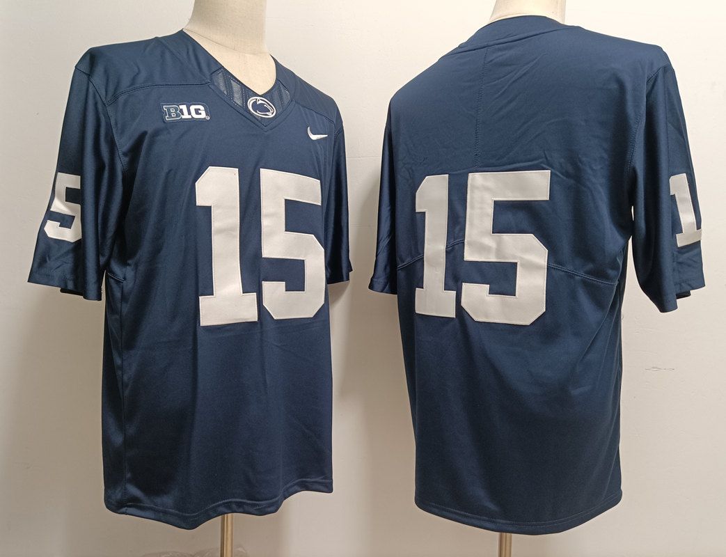 Men Penn State Natty Lions #15 No Name Blue Nike 2025 NCAA Jersey